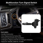 Turn Signal Wiper Hazard Switch for Chevy Silverado GMC Sierra (2014-2021)
