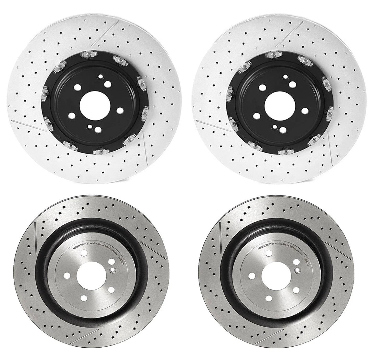 Brembo Drilled Slotted Brake Rotors Kit for C190 R190