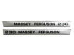 Bonnet Decal Set for Massey Ferguson 230 Tractor