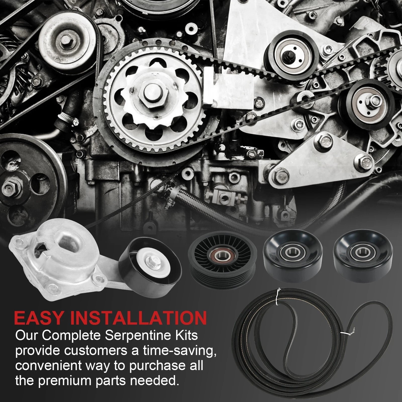 Serpentine Belt Drive Component Kit for Ford F-150 (2005–2014)