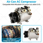 AC Compressor for Mitsubishi CH Lancer 2.4L 4G69 (2000–2006)