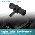 Engine Coolant Hose Connector for BMW Mini Cooper R52 R53 (2002–2008) No. 17127518614
