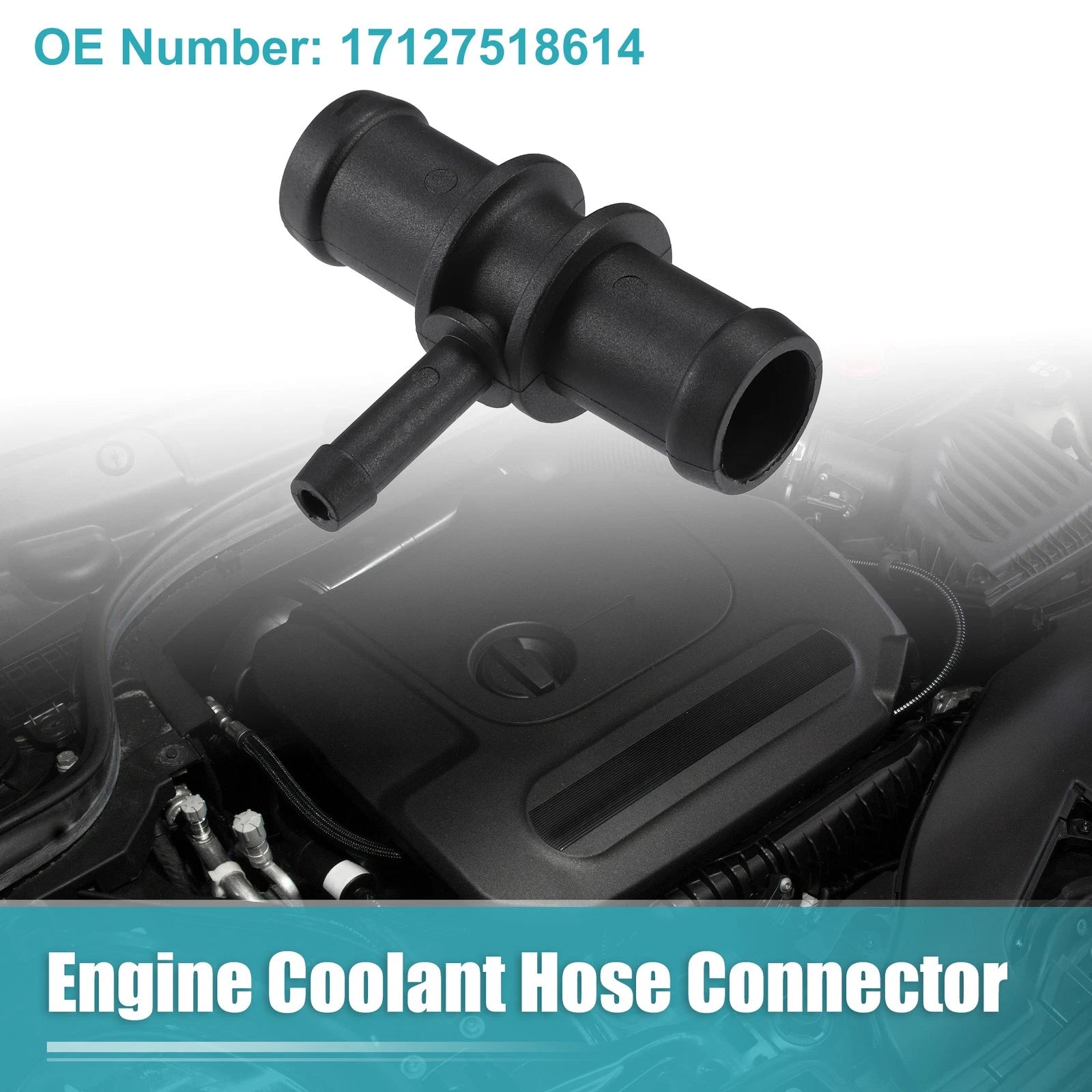 Engine Coolant Hose Connector for BMW Mini Cooper R52 R53 (2002–2008) No. 17127518614