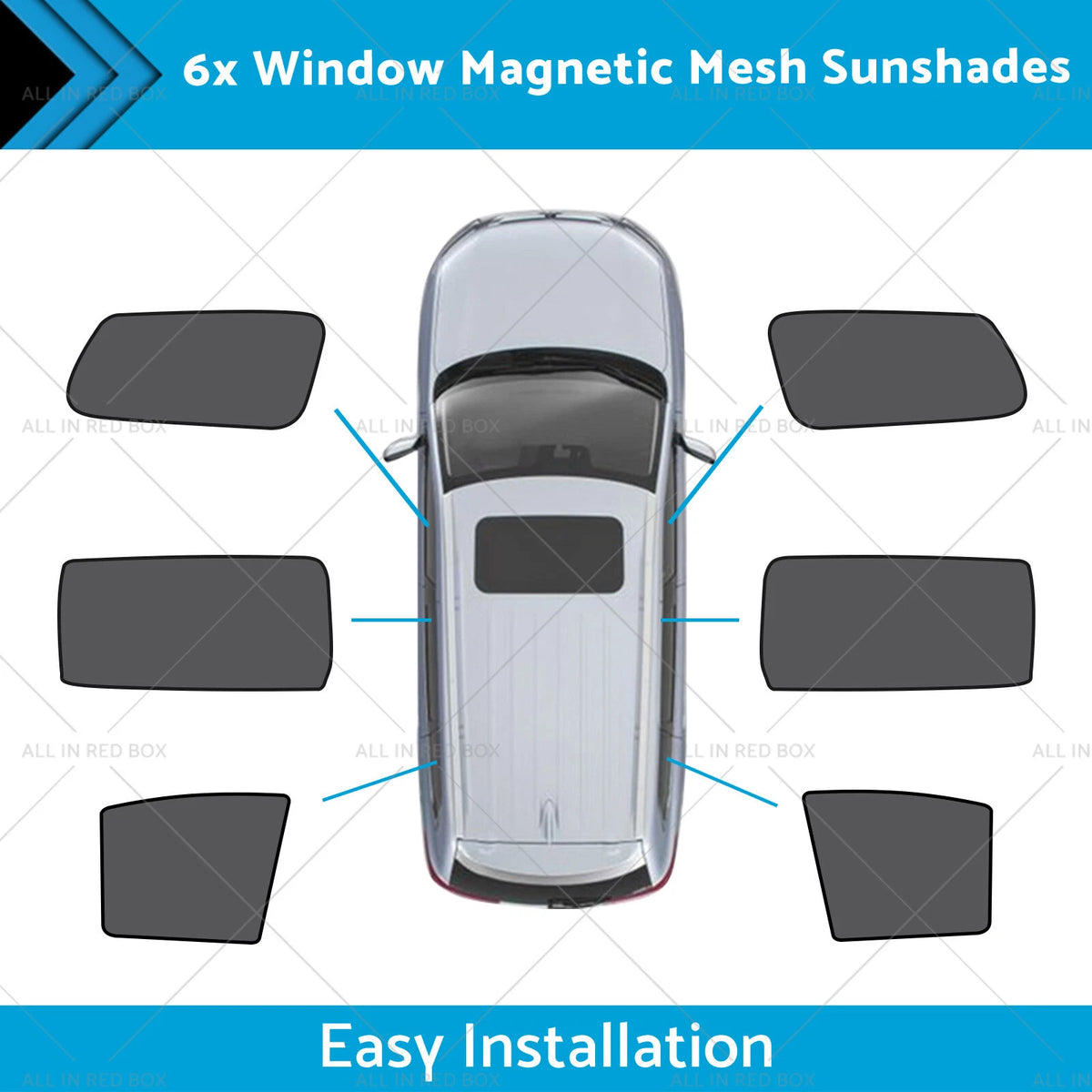 6x Window Magnetic Mesh Sunshades for Kia Carnival YP (2015–2020)