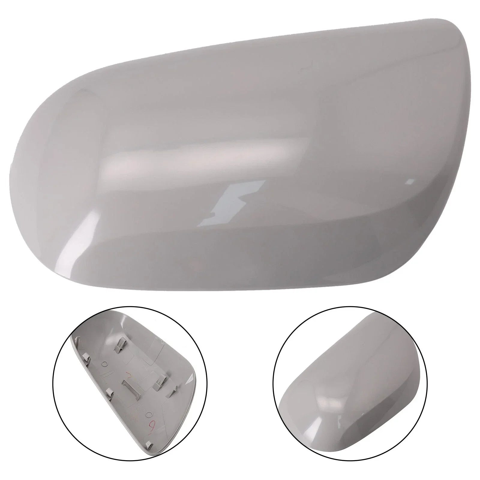 Left Rear View Mirror Housing ABS Plastic White for Toyota Corolla (2007–2013)