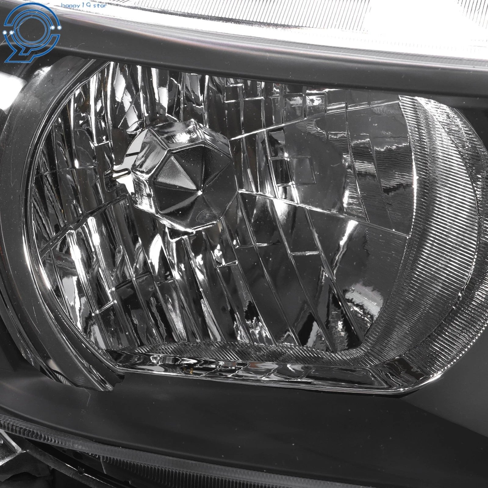 Set of 2 Black Housing Halogen Headlights for Honda CR-V (2012–2014)