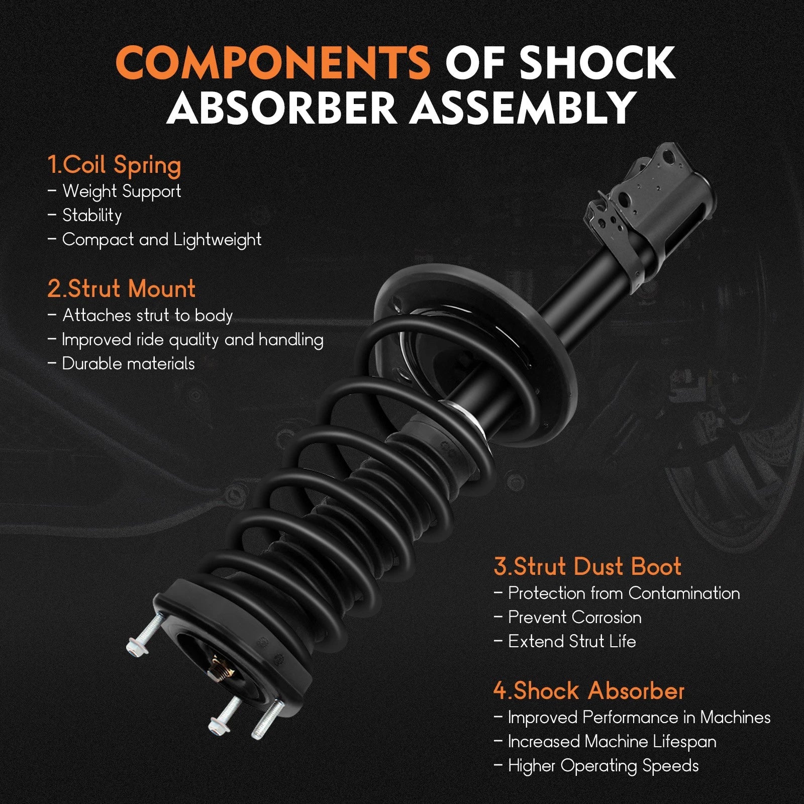 Set of 2 Complete Struts for Toyota Camry (2007–2011)