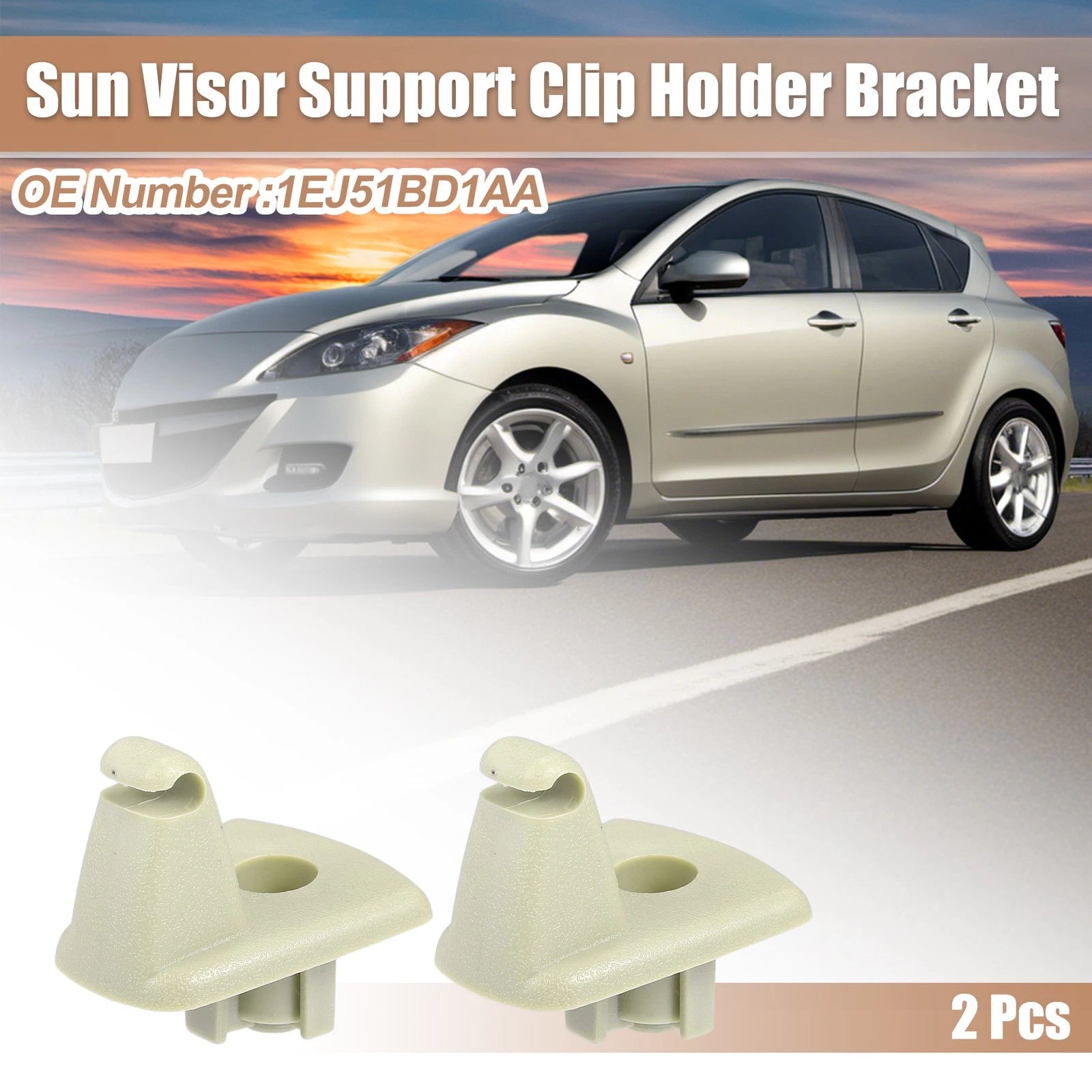 2pcs Sun Visor Support Clip No.1EJ51BD1AA for Chrysler 300 (2005–2010)