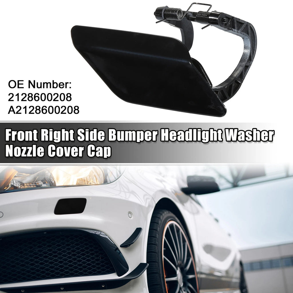 Bumper Washer Nozzle Cover for Mercedes Benz E300 (2017–2020) Black