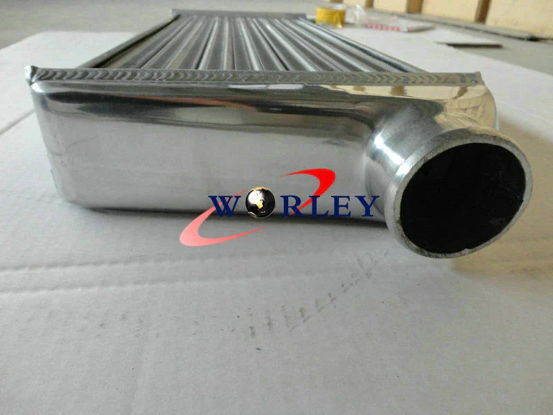 Universal Intercooler 550x230x50mm & 2.25" Aluminium Piping & Black Hose Kit