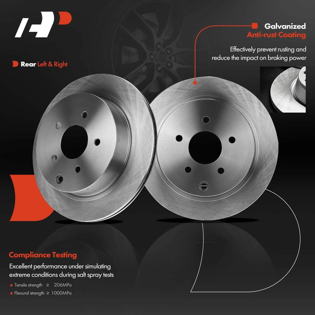 Set of 8 Rear Disc Brake Rotors & Pads for Nissan Murano