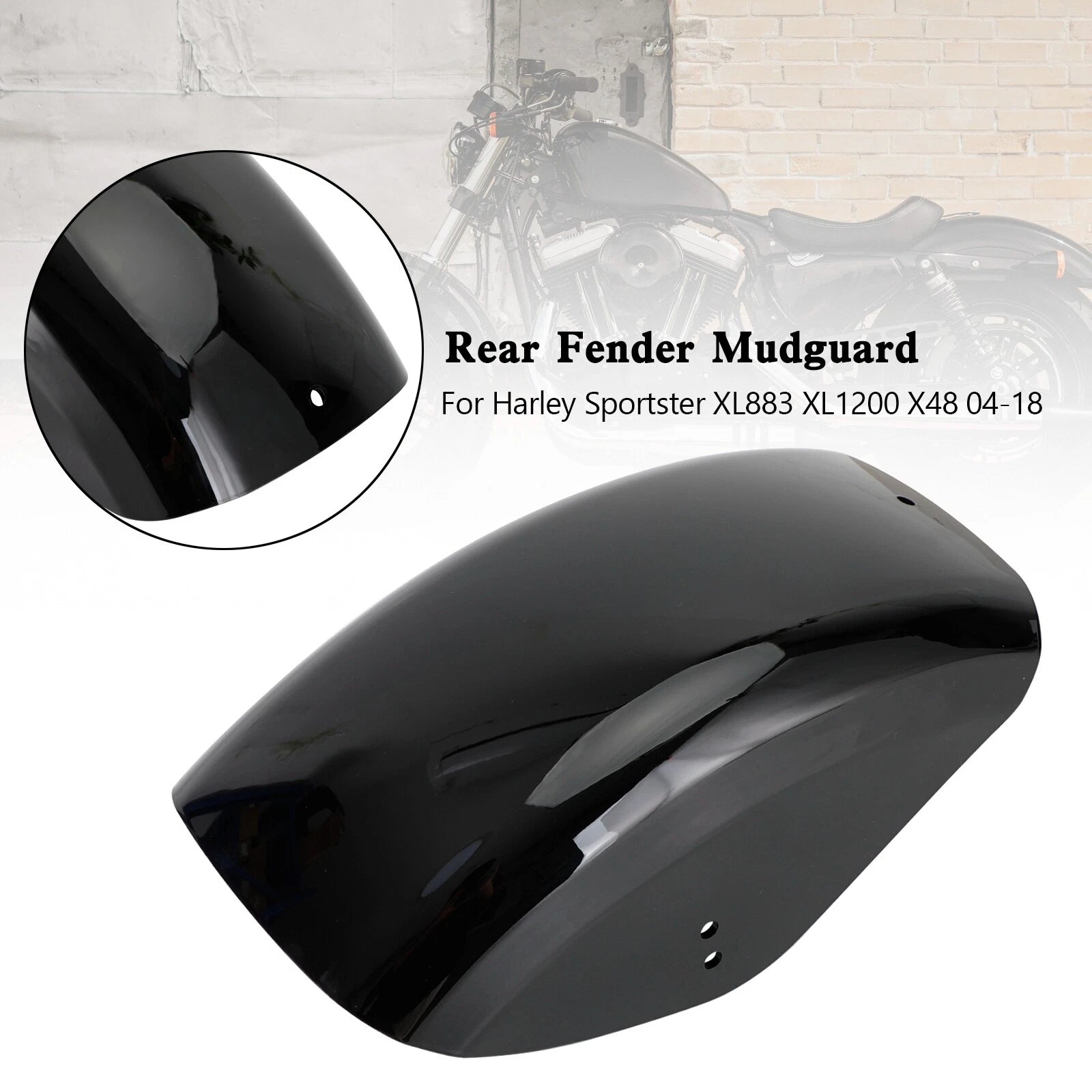 ABS Rear Mudguard Fender for Harley Sportster XL883 XL1200 (2004–2018)