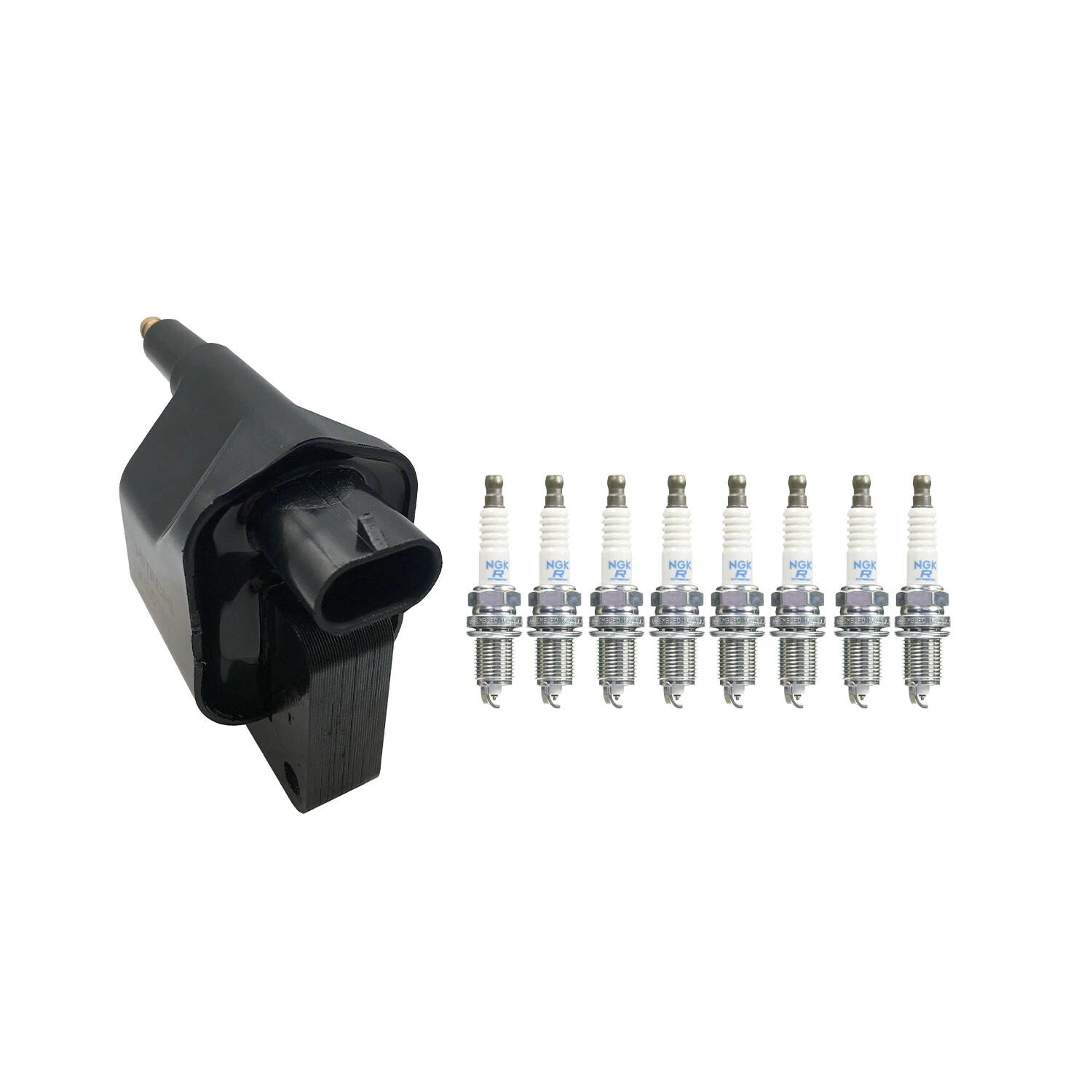 Set of 8 Hitachi Ignition Coils & NGK Platinum Spark Plugs for Ram 1500 (1994–2001)