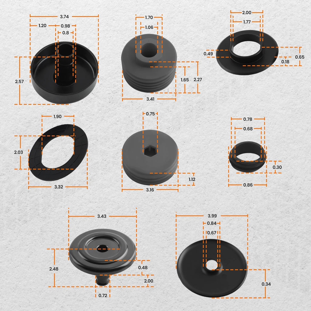 Silicone Body Mount Bushings Kit for Ford Super Duty F-250/F-350
