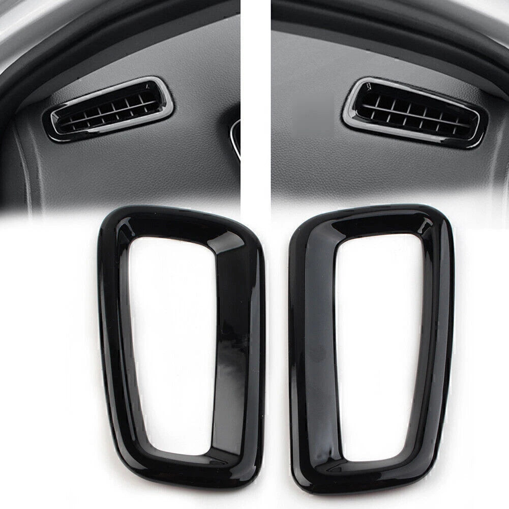 Set of 2 Black Inner Dash Side Air Vent Outlet Covers for Honda Civic (2022–2023)
