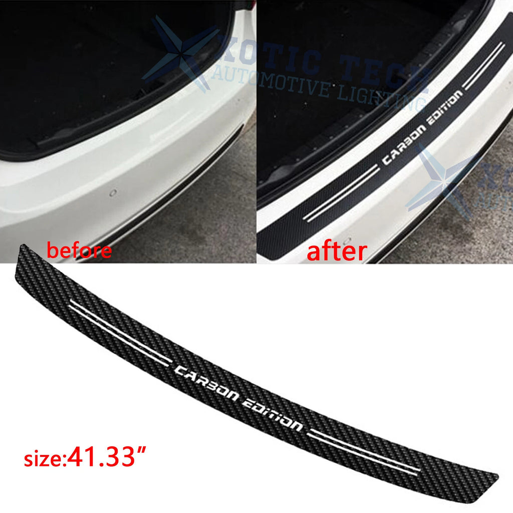 Carbon Fiber Pattern Film Trunk Guard Plate for Audi (2011-2016)