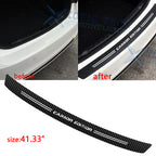 Carbon Fiber Pattern Film Trunk Guard Plate for Audi (2011-2016)