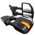 Pair Power Heated LED Turn Signal Towing Mirrors for Ford F250 Super Duty (1999–2007)