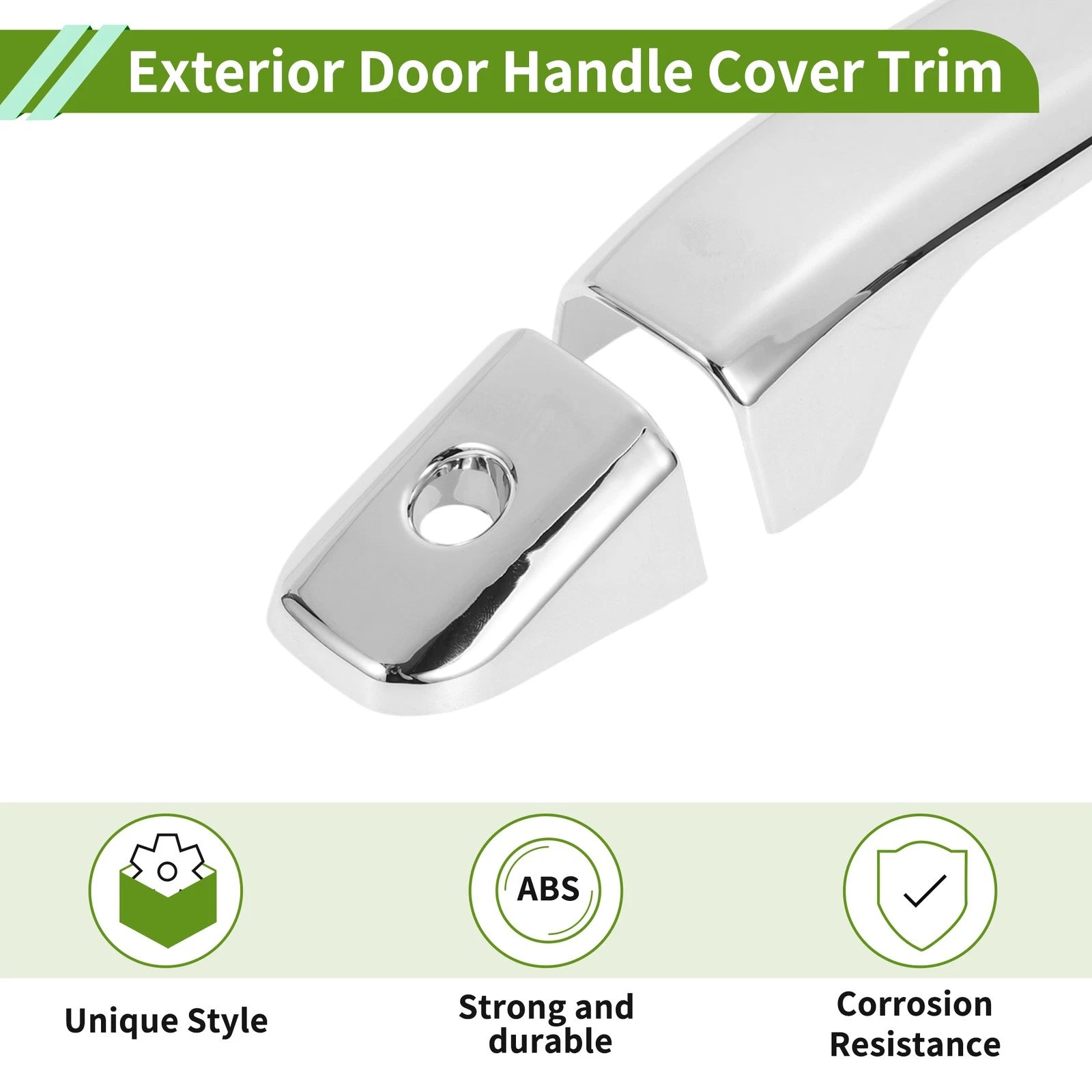 Set of 1 Exterior Door Handle Cover Trim for Chevy Silverado 1500 (2020–2022) ABS
