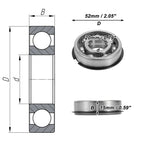 Deep Groove Ball Bearing 6304NR for Various Models (20x52x15mm)