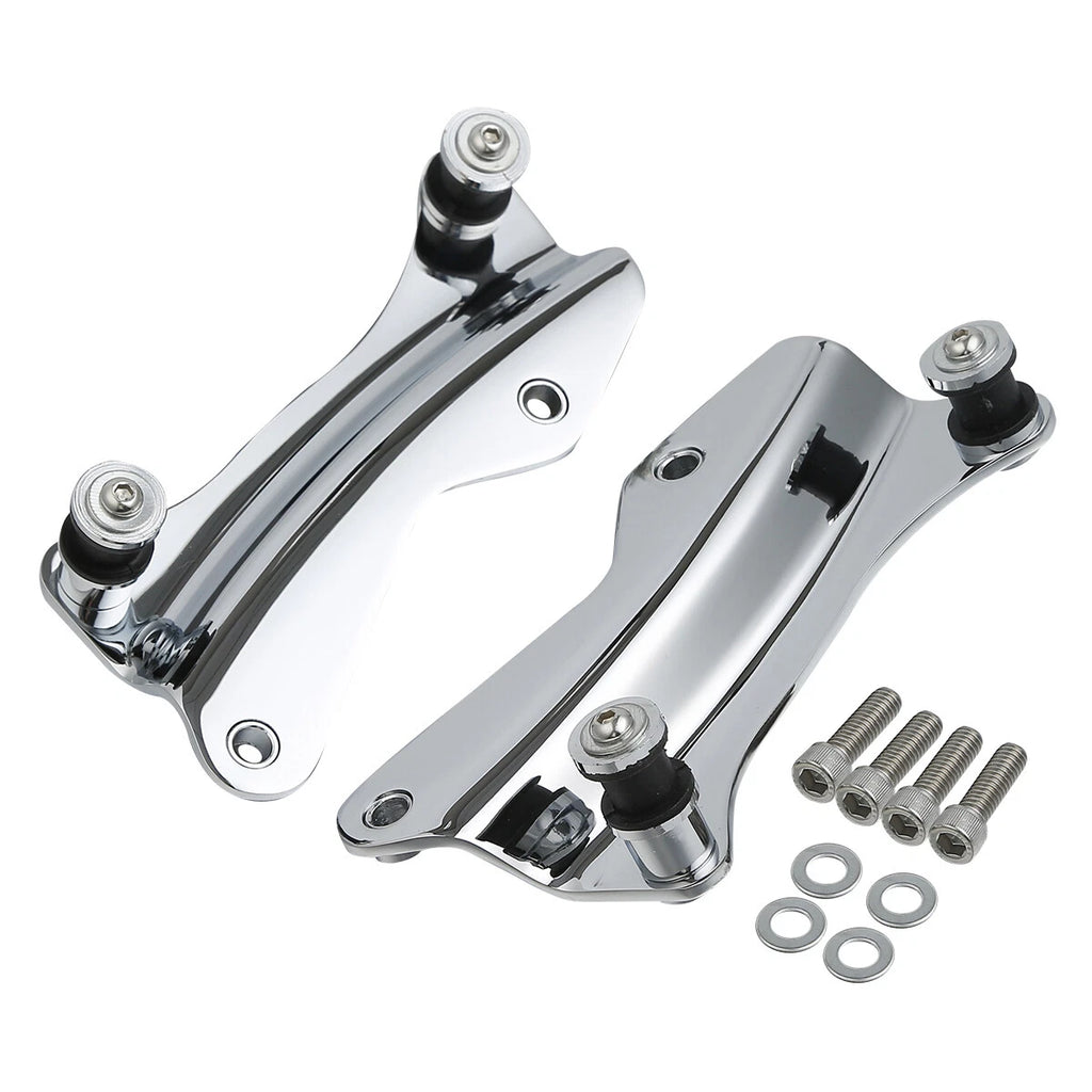 Set of 4 Docking Hardware Kit with Covers for Harley Touring (2014–2025) Chrome