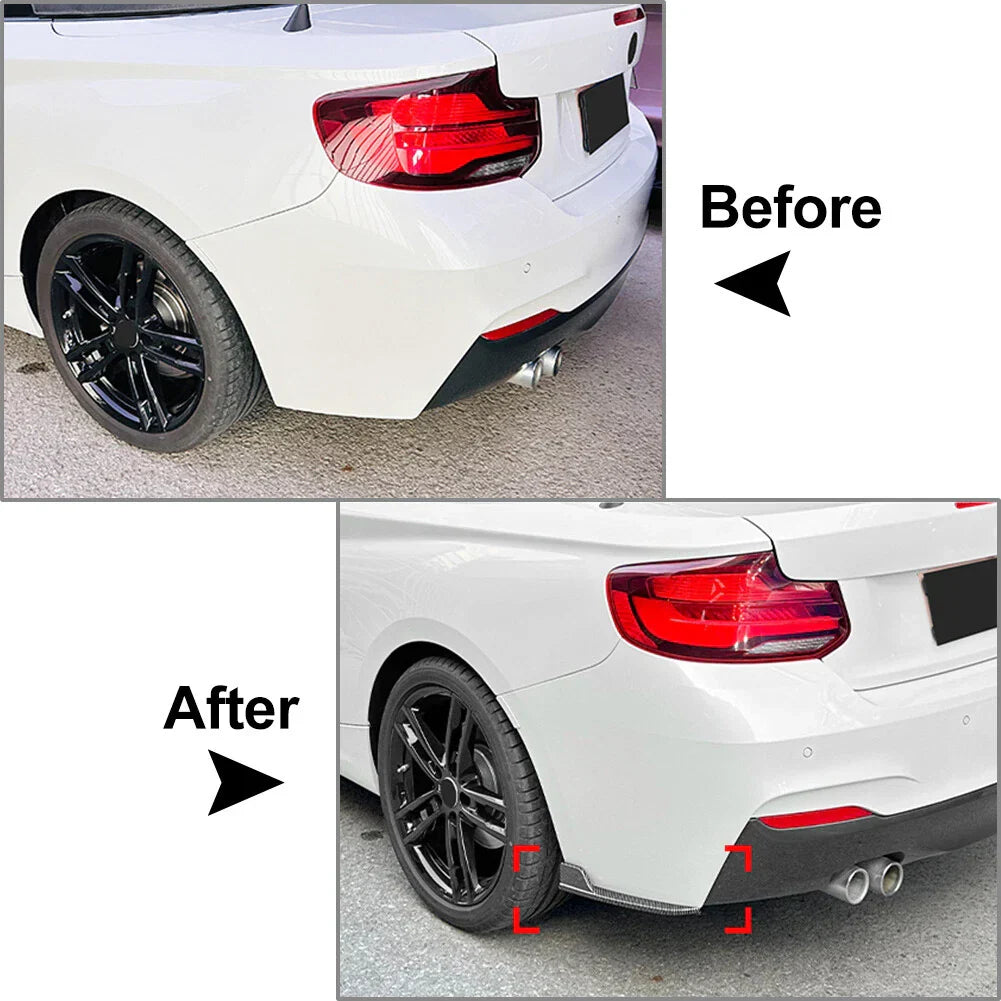 Rear Bumper Side Spoiler Splitter for BMW 2 Series F22 F23 M Sport (2015-2019)