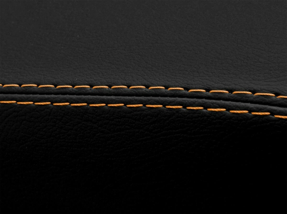 Leather Console Lid Armrest Cover for Toyota Supra (1986–1992) Orange Stitch