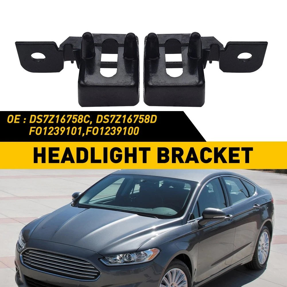 Set of 2 Headlight Lamp Mount Brackets for Ford Fusion Lincoln MKZ (2013–2018)