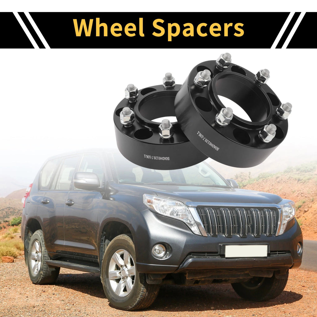 2Pcs Wheel Spacers 6x139.7mm M12x1.5 for Toyota Land Cruiser 