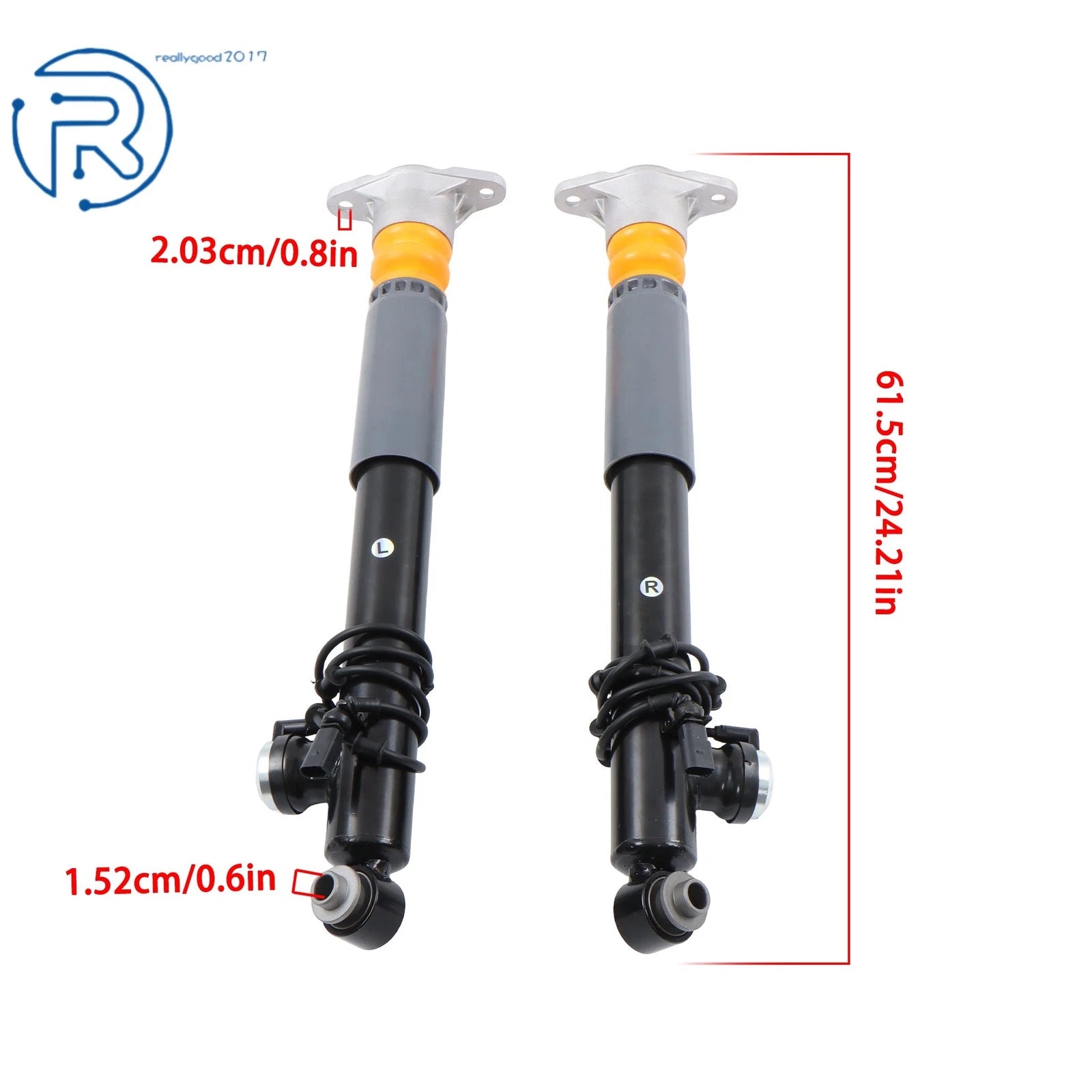 2X Rear Shock Absorbers for Hyundai Equus Genesis (2007-2016)