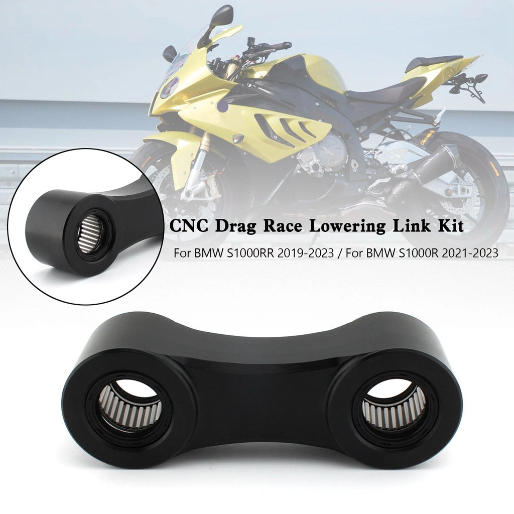 CNC Aluminum Lowering Link Kit for BMW S1000RR S1000R (2019–2023) Black
