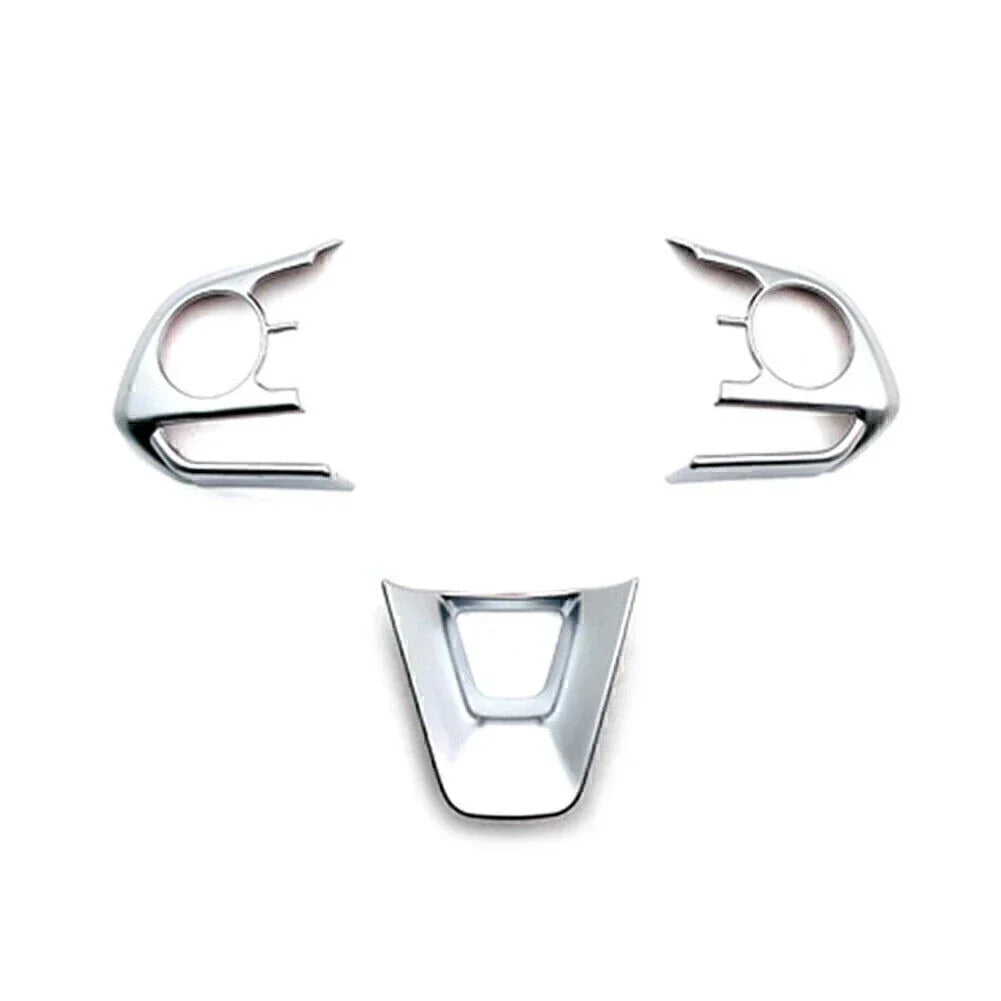 3 x Steering Wheel Trim Covers for Toyota Corolla (2019-2024) Matte Silver
