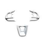 3 x Steering Wheel Trim Covers for Toyota Corolla (2019-2024) Matte Silver