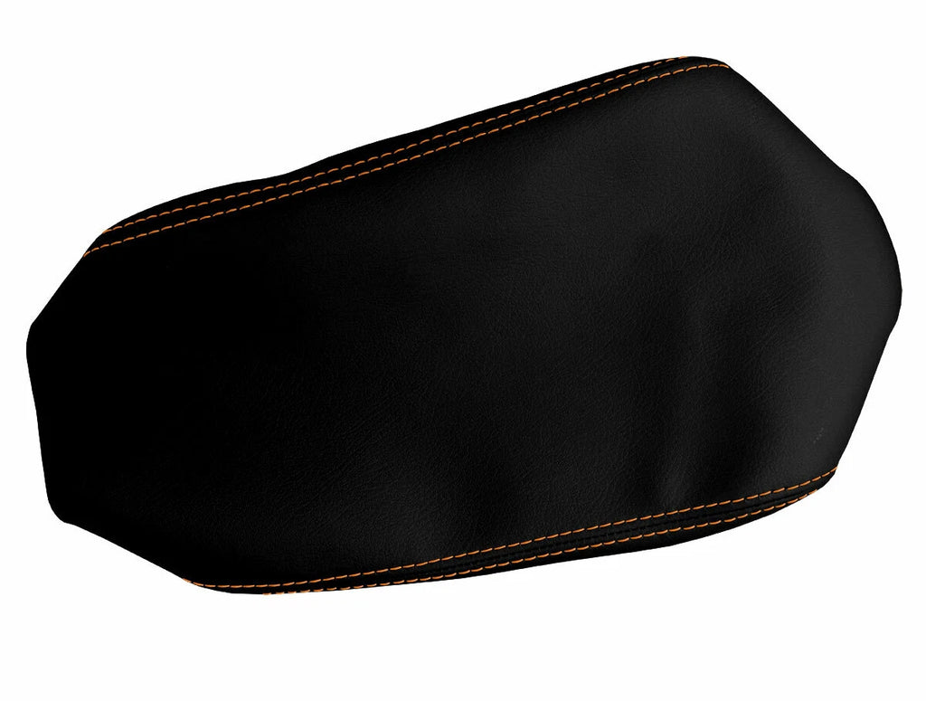 Leather Console Lid Armrest Cover for Jeep Grand Cherokee (2011–2019) Orange Stitch