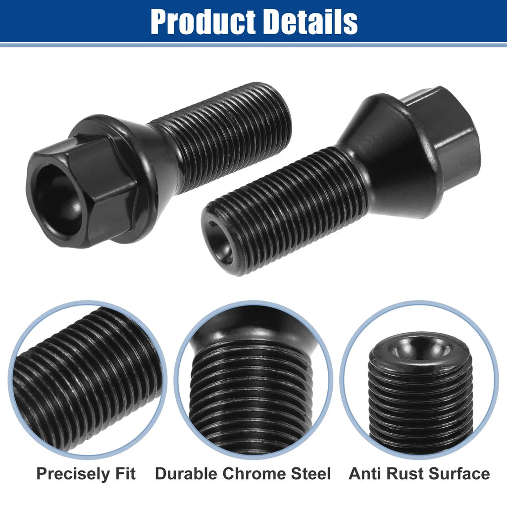 20 Pcs M14x1.25 Wheel Lug Bolt Nut for BMW E46 325 E90 (2000–2012) No. 36136781151