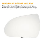 Heated Left Side White Mirror Glass for Hyundai Elantra (2015–2018)