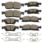 Set of 8 Ceramic Brake Pads for Dodge Durango (2011–2020)
