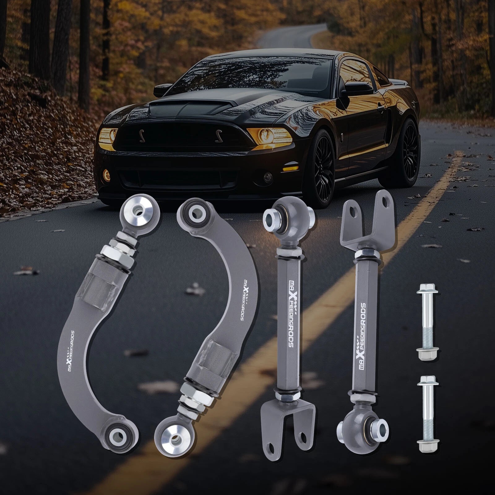 Adjustable Rear Camber Toe Arms Kit for Ford Mustang (2015–2023)