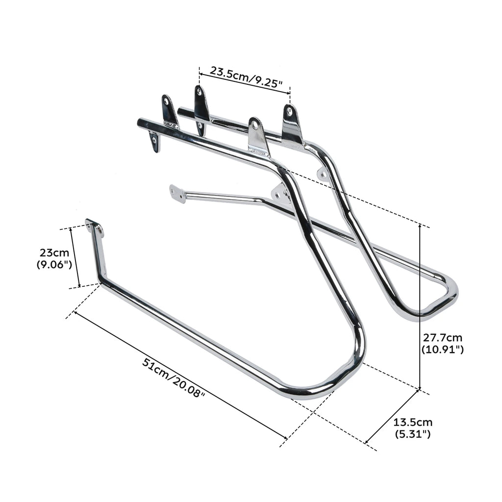 Saddlebag Conversion Brackets w/ Hardware for Harley Davidson Softail