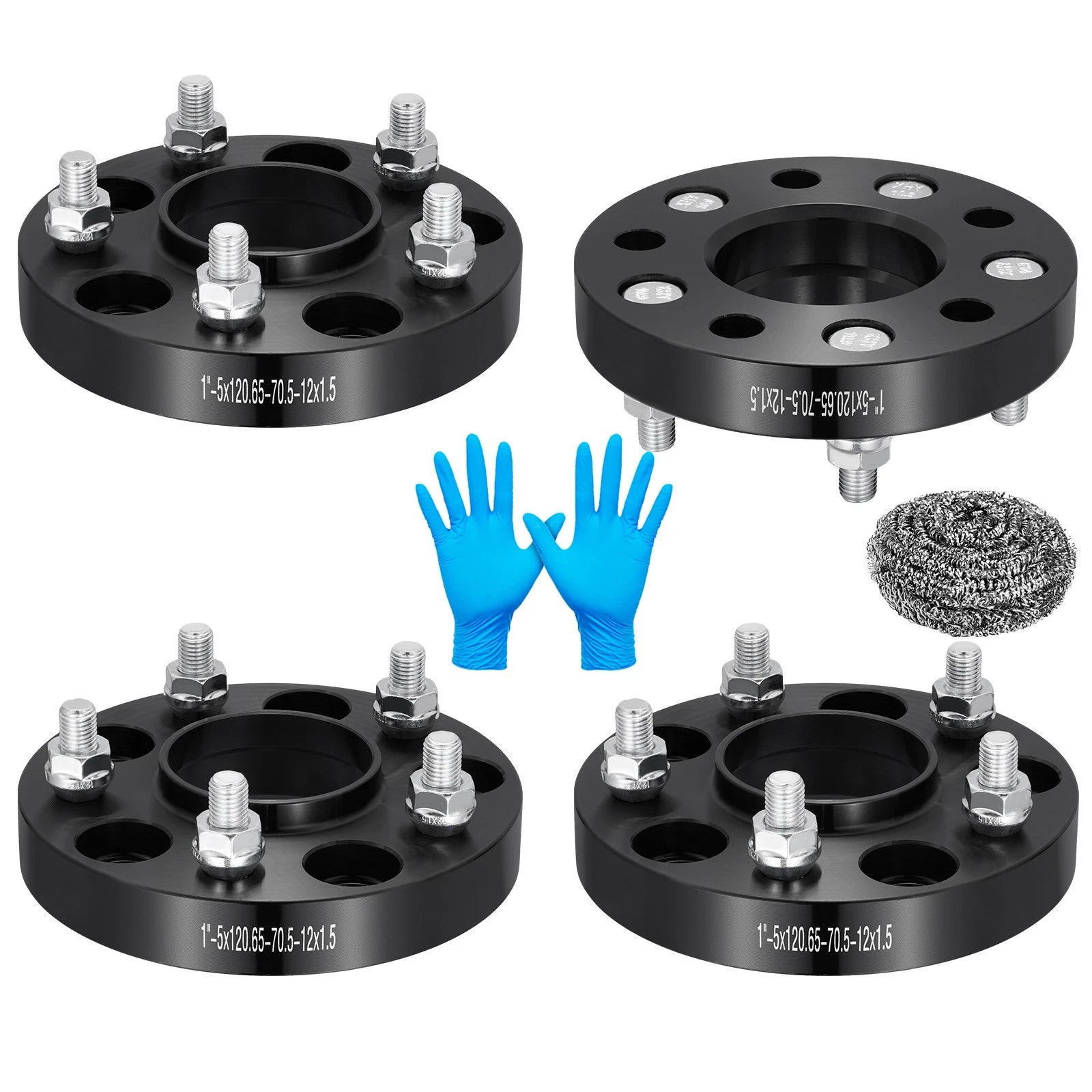 Set of 4 Hubcentric Wheel Spacers 1 inch M12x1.5 for Chevy Blazer Camaro