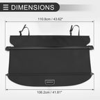 Retractable Cargo Cover for Honda HR-V (2015–2022) Gloss Black