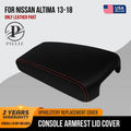Console Armrest Cover for Nissan Altima (2013–2018) Carbon Fiber Red Stitch