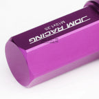 20 PCS Close End M12x1.25 50mm Tall Purple Aluminum Lug Nuts + Adapter