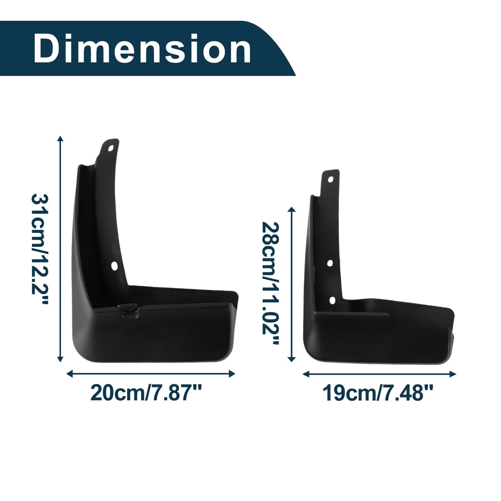 Set of 4 Mud Flaps Splash Guards for Volkswagen Phideon (2016–2019)