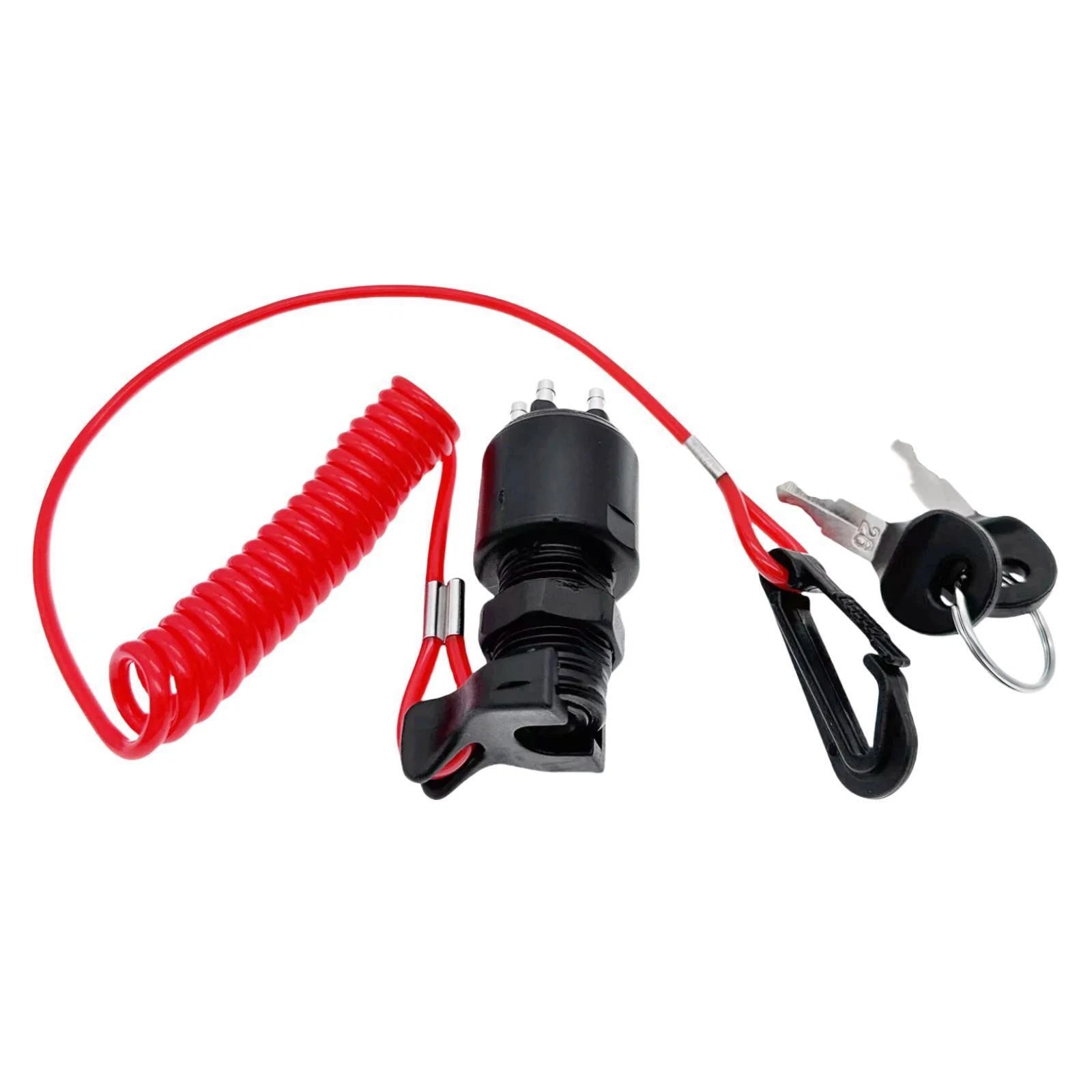 Ignition Key Switch & Safety Lanyard for Evinrude Johnson (5005801, 175974)
