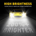Set of 4 H8 H11 100W LED Headlight Bulbs 24000LM High Low Beam