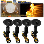 4X Mini Bullet Turn Signal Lights for Motorcycle (Amber)