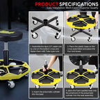Adjustable Mechanics Roller Seat for Universal Use (15.74"-21.25")
