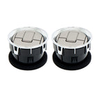 Set of 2 Chrome Silver Dashboard AC Heater Air Vents for Ford F-150 (2009–2014)