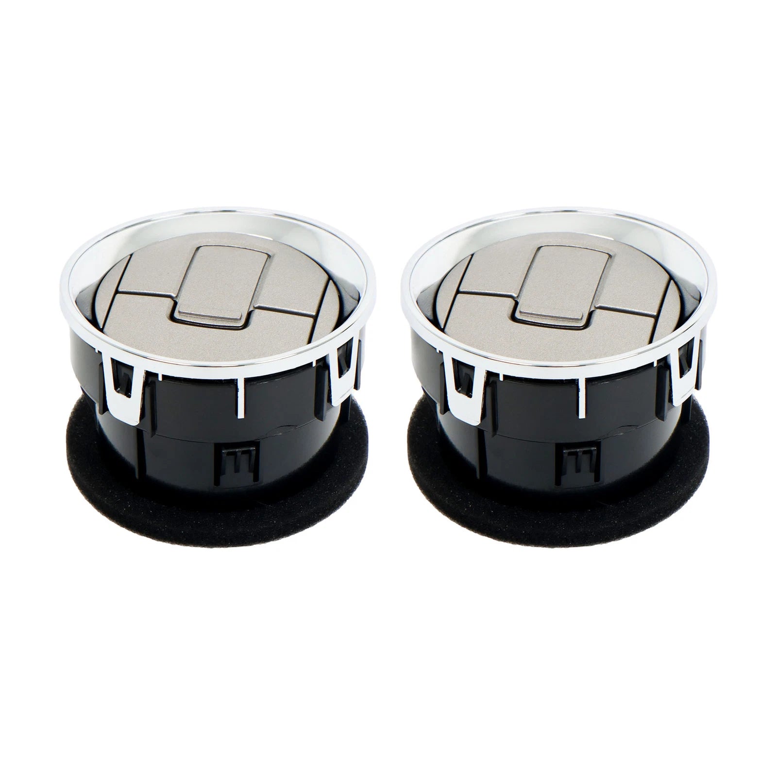 Set of 2 Chrome Silver Dashboard AC Heater Air Vents for Ford F-150 (2009–2014)